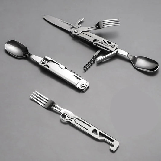 Outdoor Tableware Multi-function Portable Knife Fork Spoon