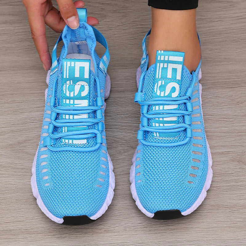 Women's Sports Shoes Mesh Lightweight Soft Sole Jogging Strap Breathable