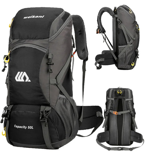 50L Travel Backpack Camping Men Large Hiking Bag