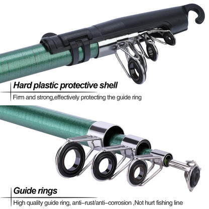 Spinning Fishing Rod and Reel Combo Telescopic Rod