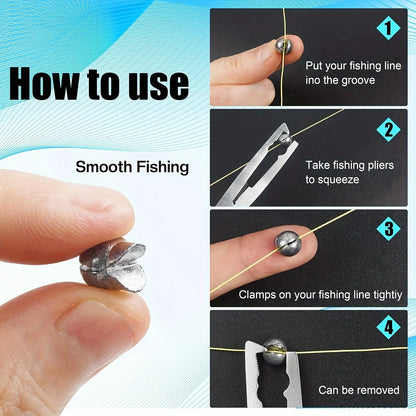 Fishing Weights Kit,Premium Split Shot Sinkers