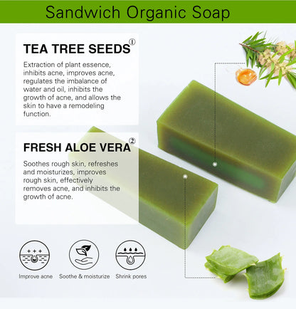 AILKE Aloe Vera Whitening Soap, Remove Acne