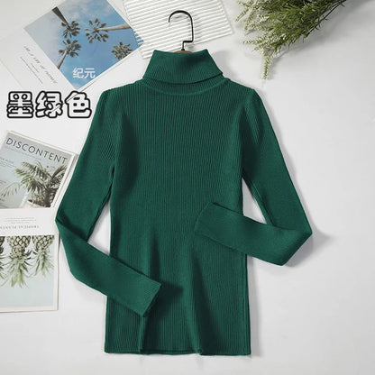 Autumn Winter Thick Sweater Women Knitted Ribbed