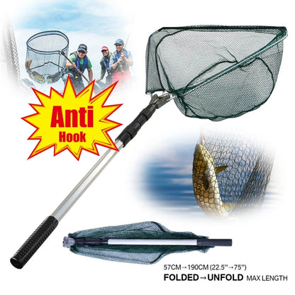 Telescopic Landing Net Folding Fishing Pole Extending