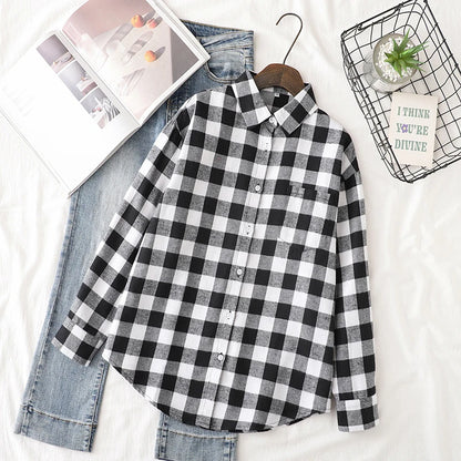 Brand Women's Flannel Plaid Shirts 2025