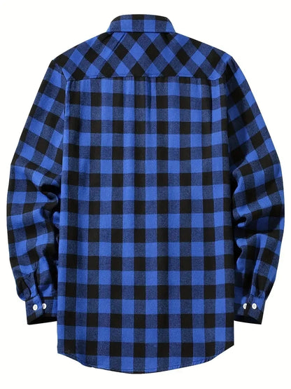 Spring and Autumn Fashion Cotton Long Sleeve Men's Flannel