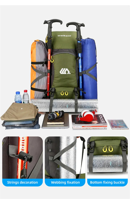 50L Travel Backpack Camping Men Large Hiking Bag