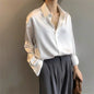 Woman Spring Autumn Style Blouses Shirts Lady Casual Long Sleeve Turn-down Collar