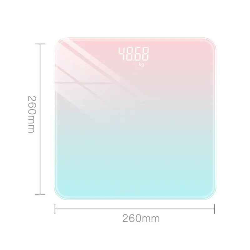 Gradient Color Intelligent LCD Electronic Scale Digital Display Glass Weight Scale