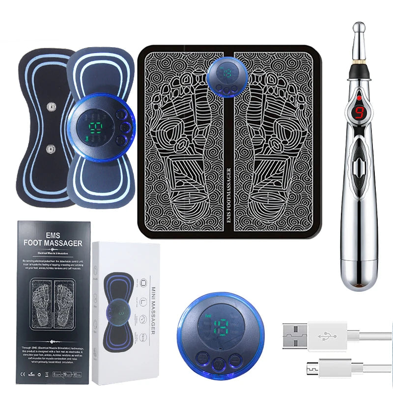 Portable Massage Foot Pad Massage Patch Massage Pen Cervical Neck