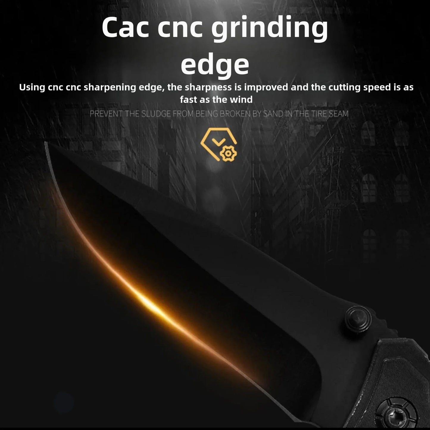 Multi functional outdoor camping knife with safety lock