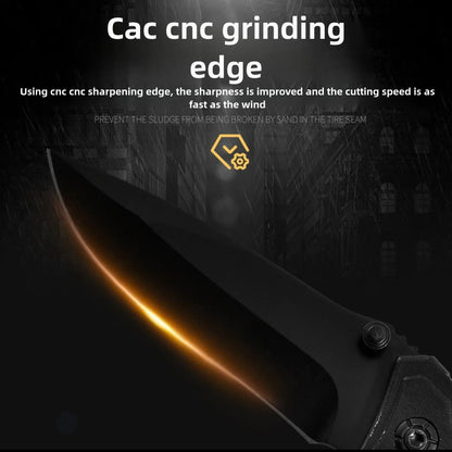 Multi functional outdoor camping knife with safety lock