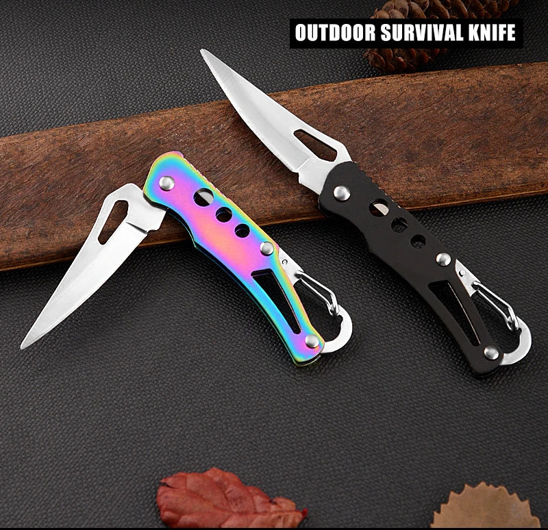 Mini Pocket Folding Knife Outdoor Keychain Portable Paring