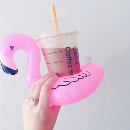 1-50PCS Water Coasters Floating Inflatable Cup Holder