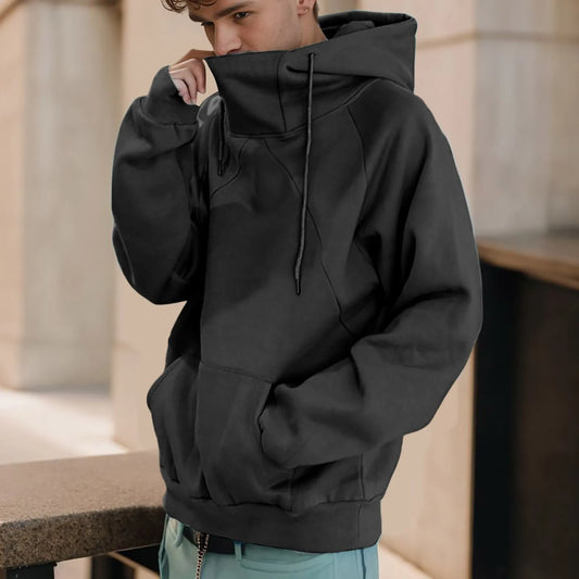 Loose Turtleneck Hoodie Mens' Casual Hooded Sweatshirt