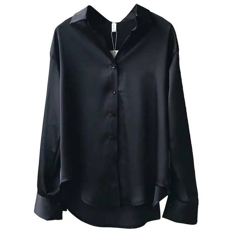 Woman Spring Autumn Style Blouses Shirts Lady Casual Long Sleeve Turn-down Collar