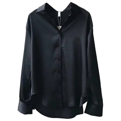 Woman Spring Autumn Style Blouses Shirts Lady Casual Long Sleeve Turn-down Collar