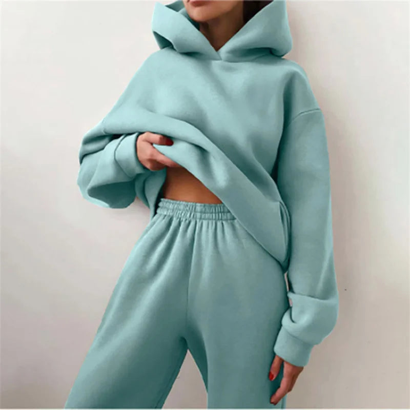 Women's Tracksuit Autumn Fashion Warm Hoodie Sweatshirts