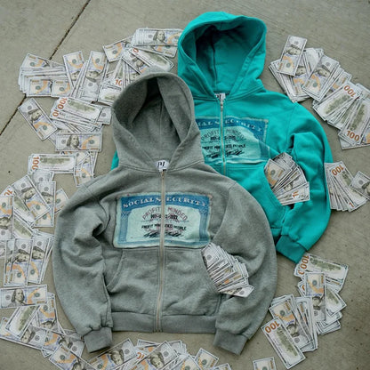 Y2K retro autumn hoodies for men printed patterns