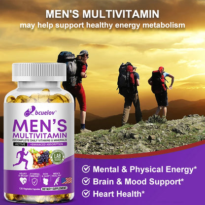 Men's Daily Multivitamin - 22 Vitamins & Minerals, Dietary Supplement for Immunity