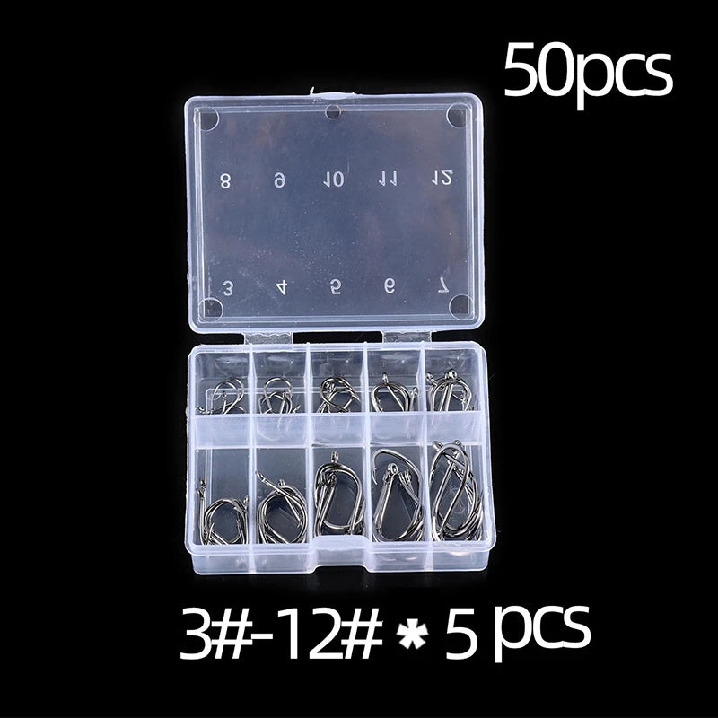 Fishing Hooks Set High Carbon Steel Barbed FishHooks