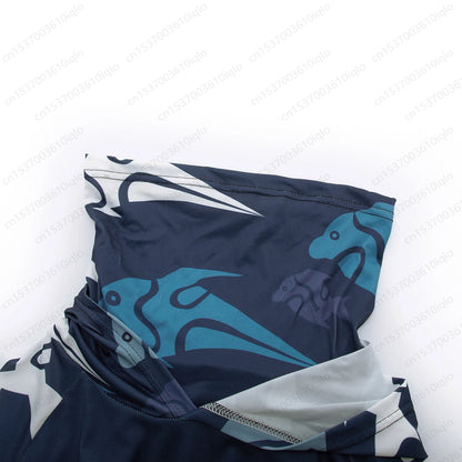 HUK UPF 50+ Long Sleeve Hooded Face Cover Fishing Shirts