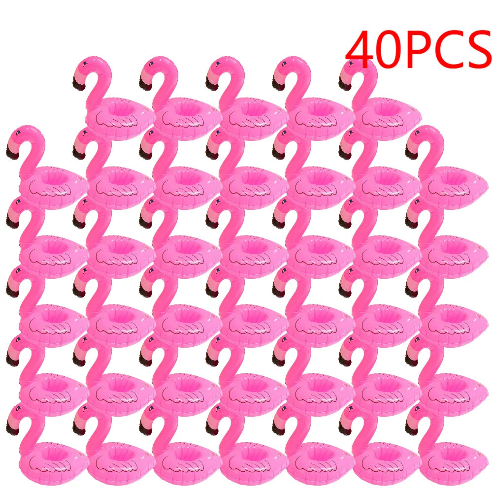 1-50PCS Water Coasters Floating Inflatable Cup Holder