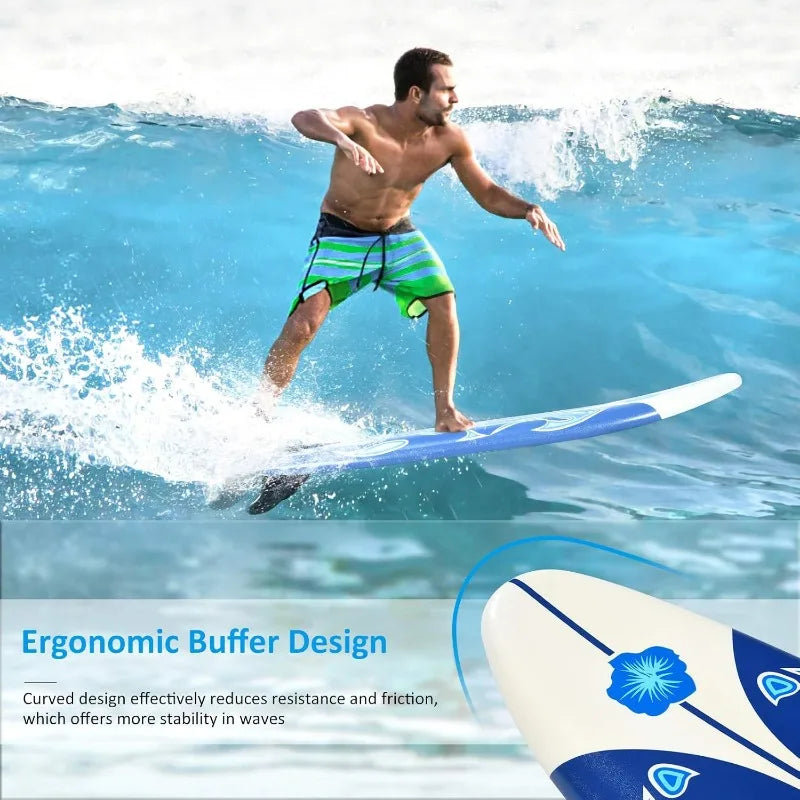 Surfboard, 6' Body Board with Removable Fins