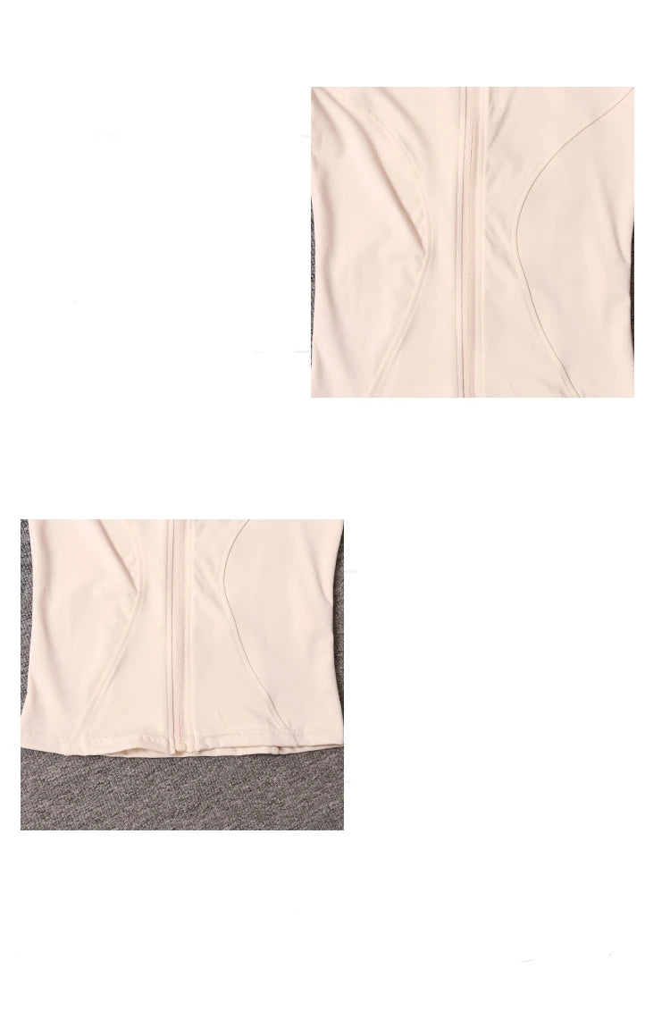 Women sport wear Slim Fit Polyester Quick-drying Full Zip Outdoor Fitness Running