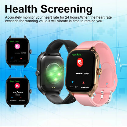 Smartwatch Dial to Answer Calls Calorie Tracking Heart Rate Blood Oxygen