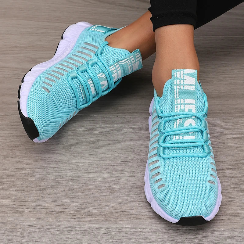Women's Sports Shoes Mesh Lightweight Soft Sole Jogging Strap Breathable