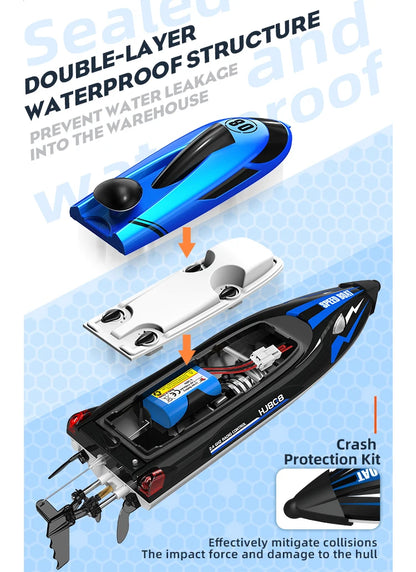 RC Battery Boat 2.4Ghz 25km/h High-Speed Remote Control Racing