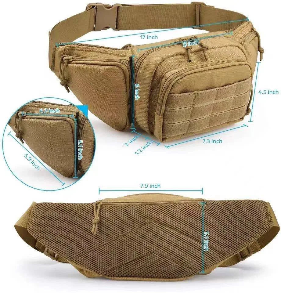 Tactical Waist Pack Nylon Bodypack Hiking Phone Pouch