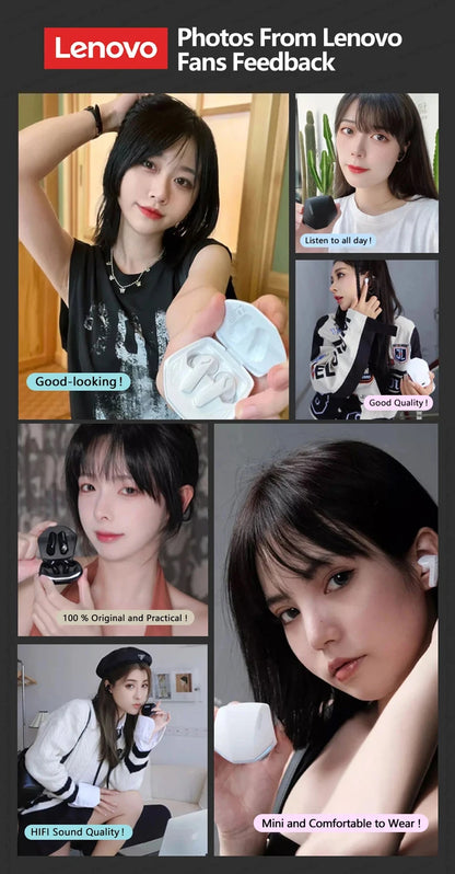 Lenovo GM2Pro Wireless Bluetooth Headset LED Light Waterproof Noise Cancelling Earbuds