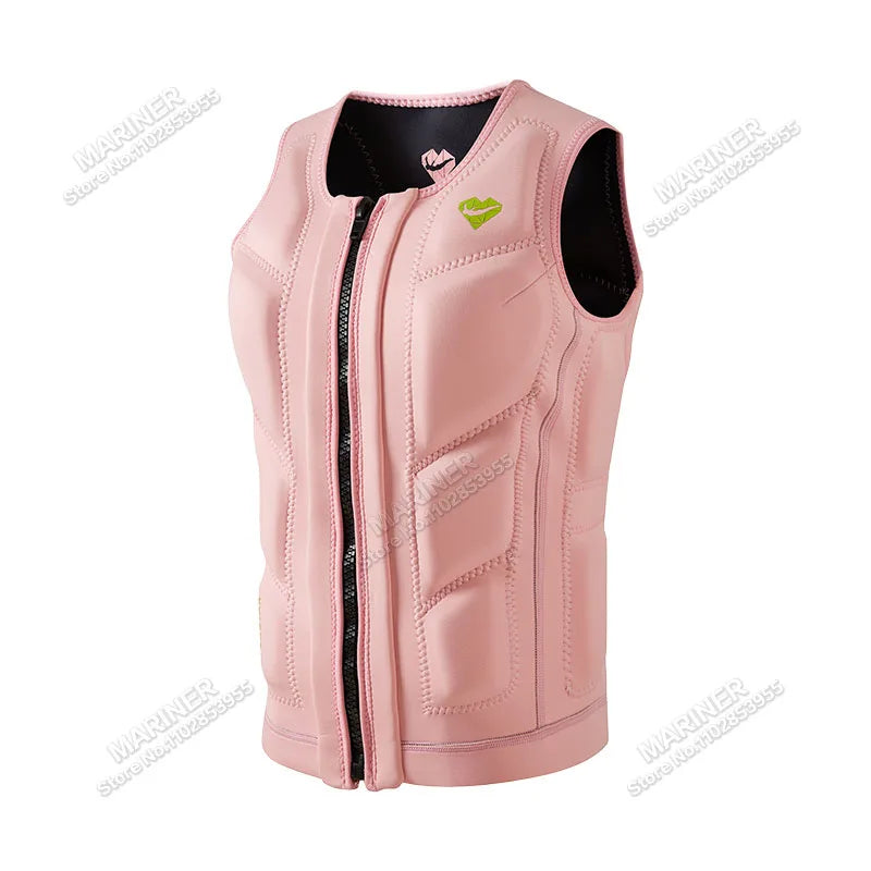 Premium Elastic Neoprene Impact Vest wake surfing Comp Vest