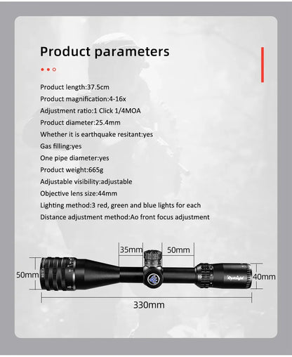 Tactical 4-16x44 AOE Riflescope Hunting Scopes Tactical