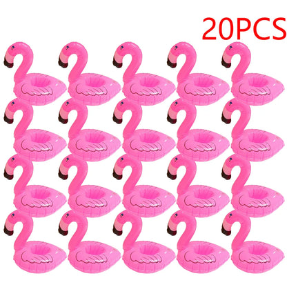 1-50PCS Water Coasters Floating Inflatable Cup Holder