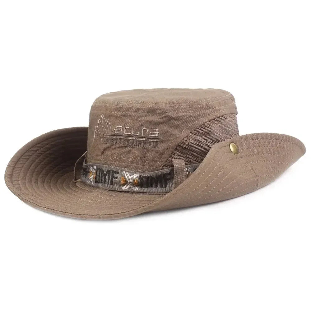 Summer Men Bucket Hat Outdoor UV Protection