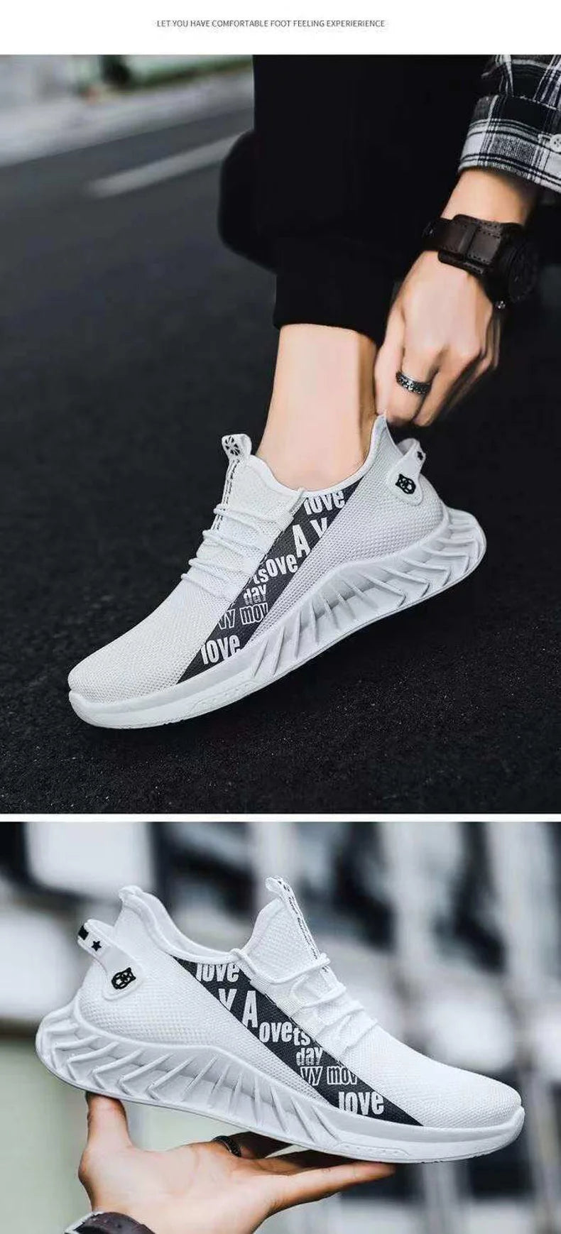 Men's mesh breathable casual sneakers summer soft sole