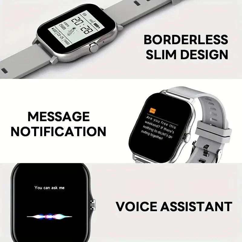 2025 New Bluetooth Answer Call Smart Watch Men Touch Call Fitness Tracker