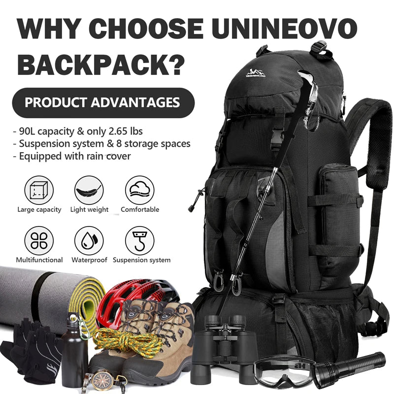 Waterproof Hiking Camping Backpack Trekking Bag