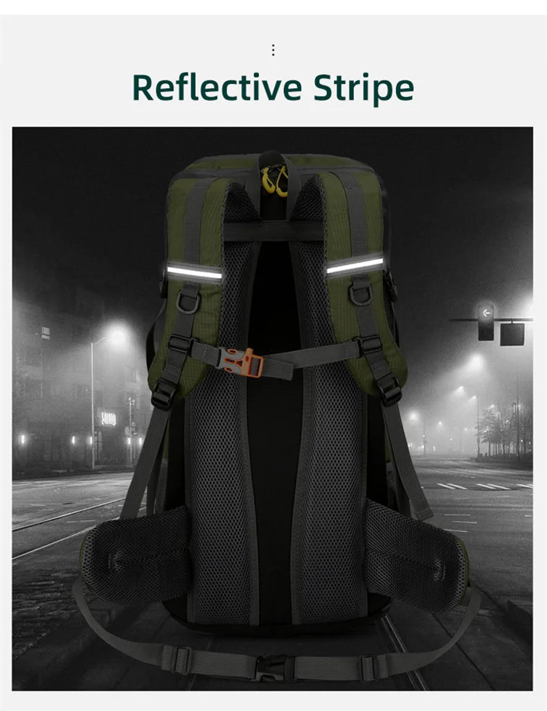 50L Travel Backpack Camping Men Large Hiking Bag