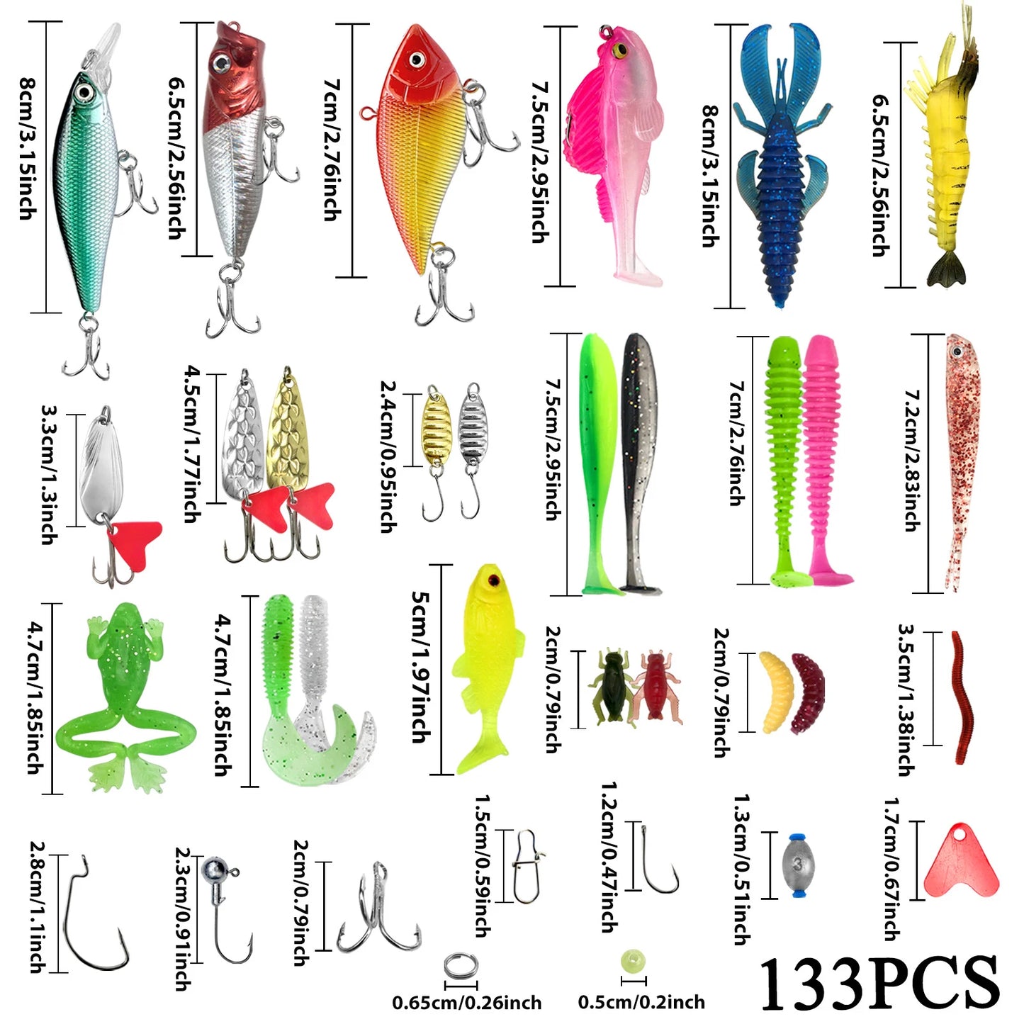 Fishing Lure Kit For Trout/Pike/Bass