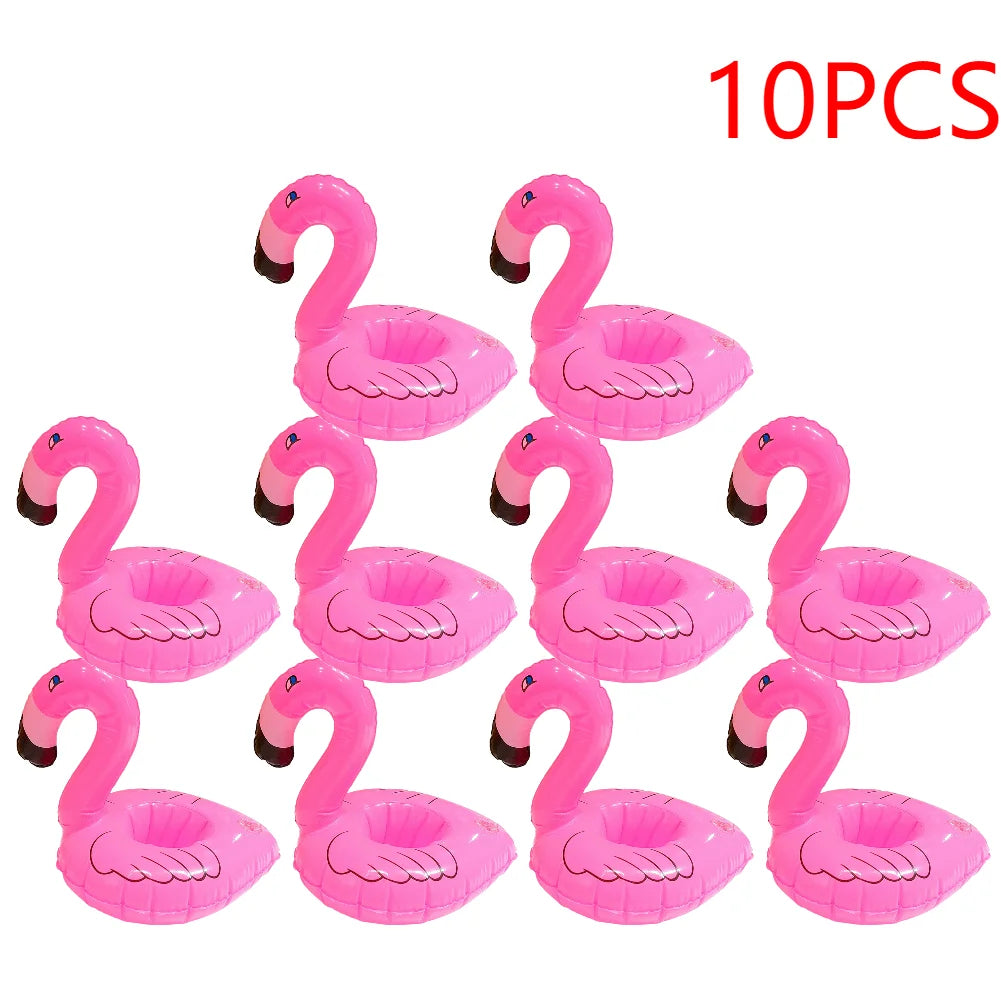 1-50PCS Water Coasters Floating Inflatable Cup Holder