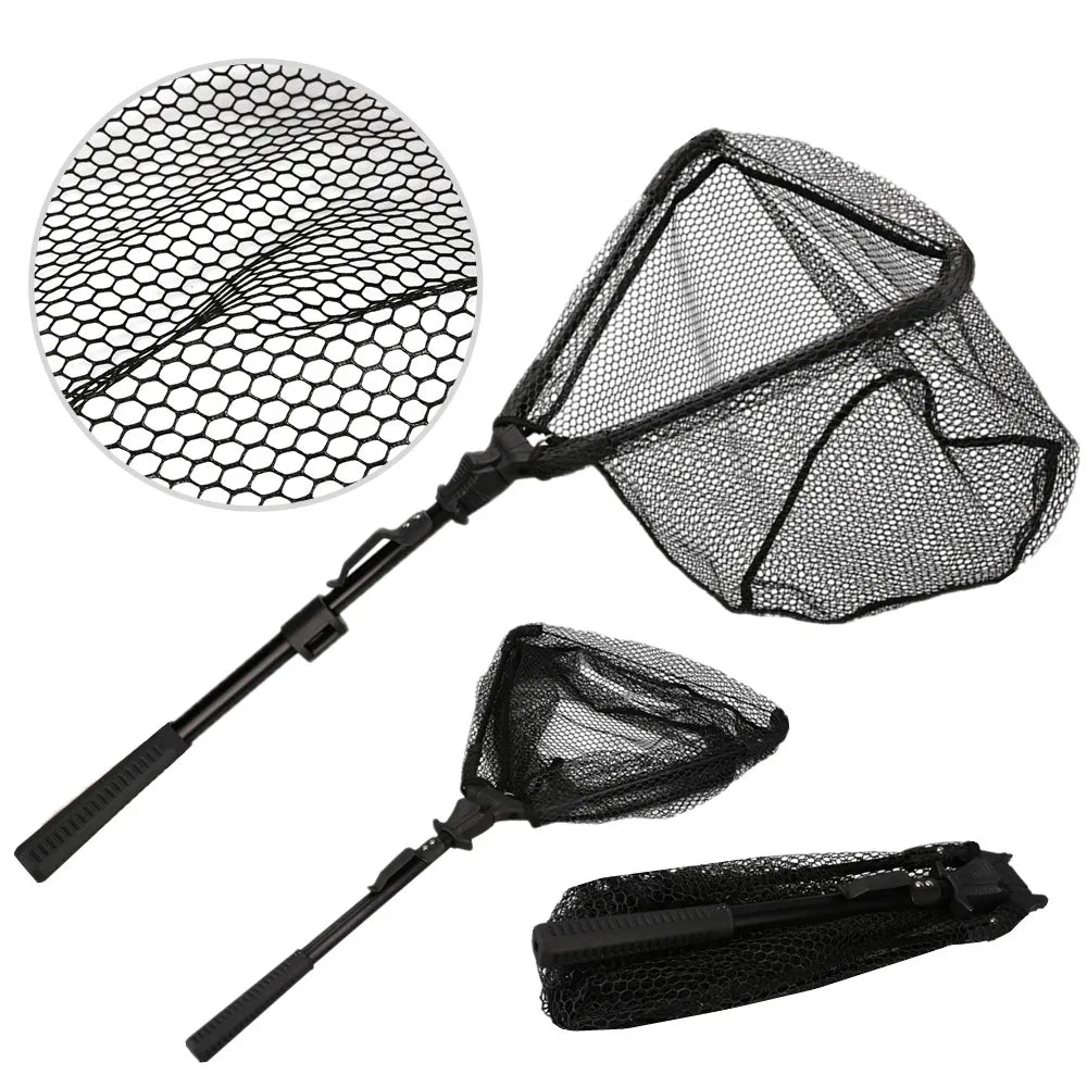 Telescopic Landing Net Folding Fishing Pole Extending