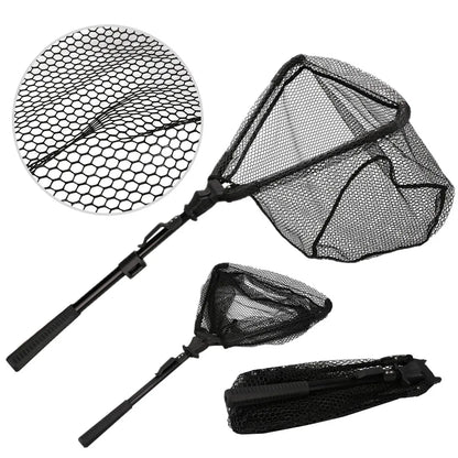 Telescopic Landing Net Folding Fishing Pole Extending