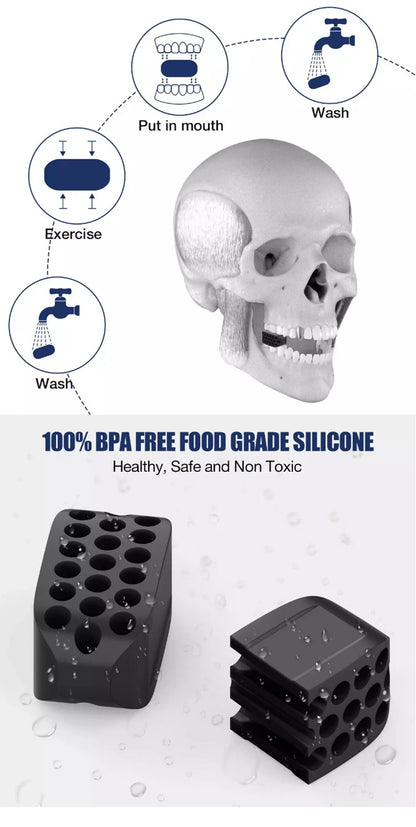 Silicone Jaw Exerciser Facial Toner & Jawline Fitness Ball Neck Toning