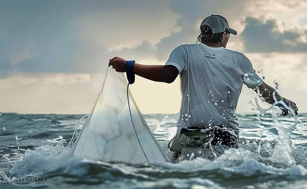 American Saltwater Fishing Cast Net for Bait Trap