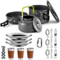 Camping Cooking set Camping Cookware Travel Tableware