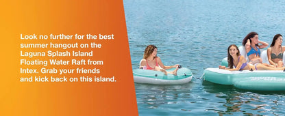 Intex Laguna Splash Island Outdoor Floating Water Raft